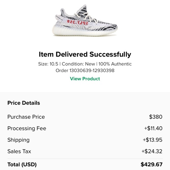 yeezy 350 zebra - Picture 1 of 1